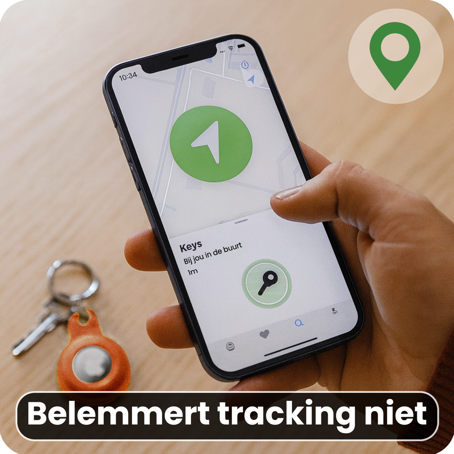 BASEY. BASEY. AirTag 2 Hoesje Siliconen - Oranje