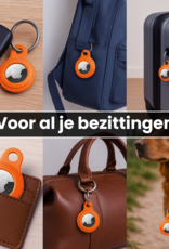 BASEY. BASEY. AirTag 2 Hoesje Siliconen - Oranje - 2 PACK