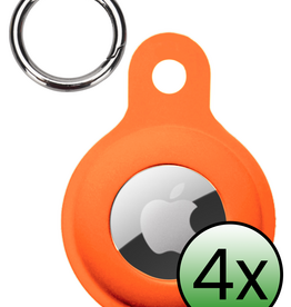 BASEY. BASEY. AirTag 2 Hoesje Siliconen - Oranje - 4 PACK