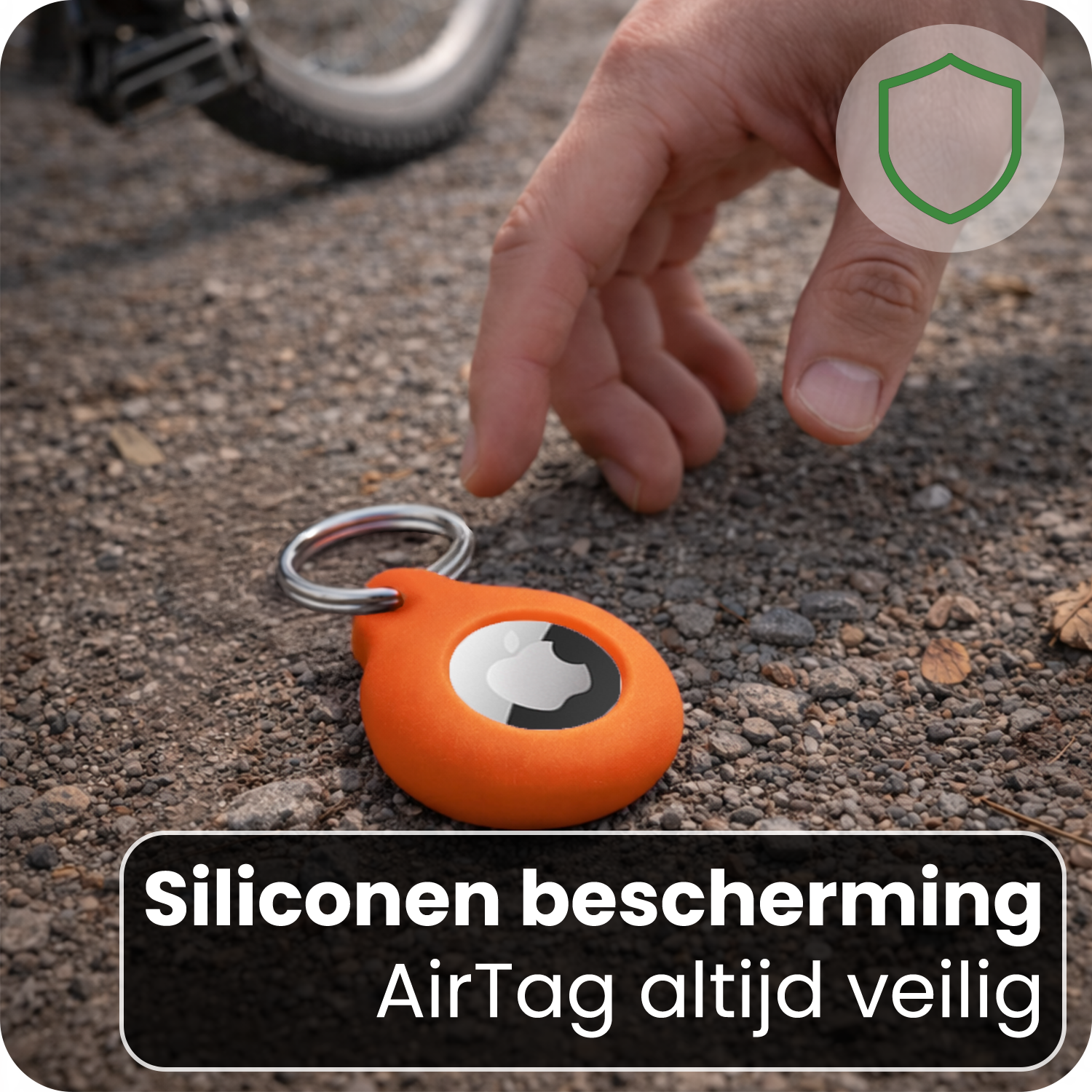 BASEY. BASEY. AirTag 2 Hoesje Siliconen - Oranje - 4 PACK