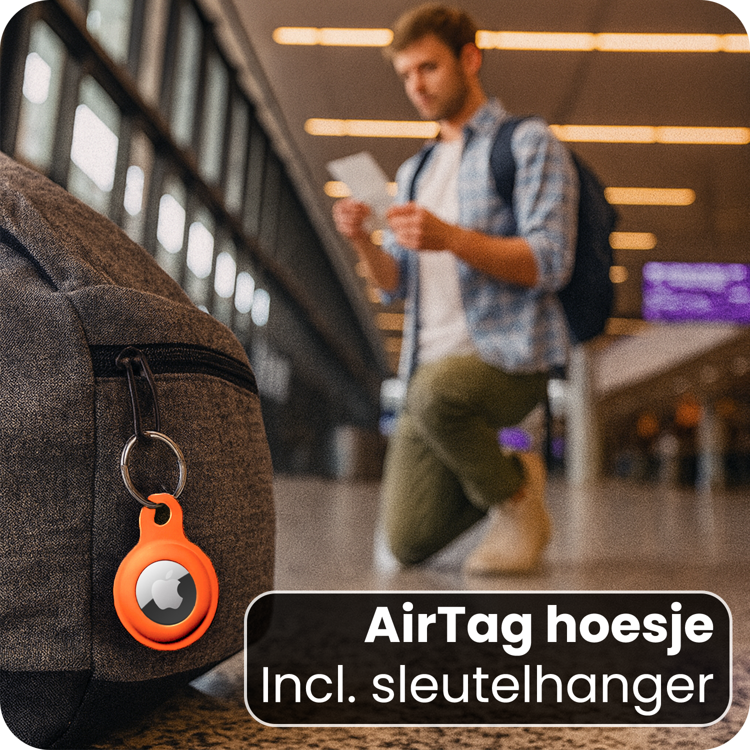 NoXx NoXx AirTag 2 Hoesje Siliconen - Oranje - 4 PACK