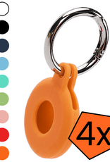 Nomfy Nomfy AirTag 2 Hoesje Siliconen - Oranje - 4 PACK