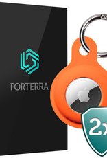 Forterra Forterra AirTag 2 Hoesje Siliconen - Oranje - 2 PACK