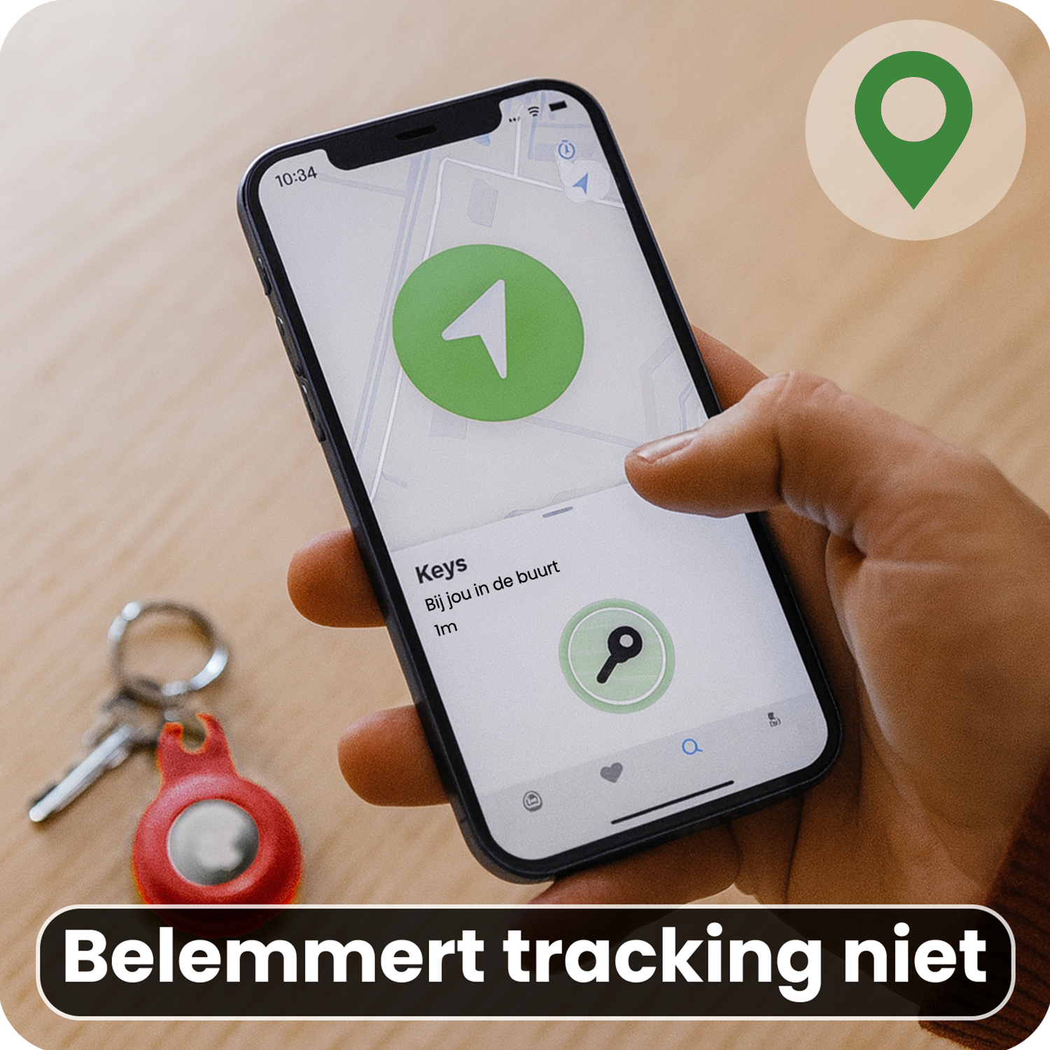 BASEY. BASEY. AirTag 2 Hoesje Siliconen - Rood