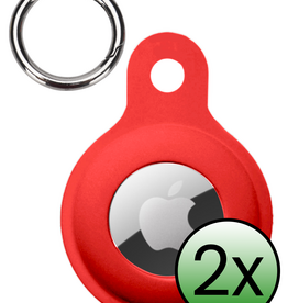 BASEY. BASEY. AirTag 2 Hoesje Siliconen - Rood - 2 PACK