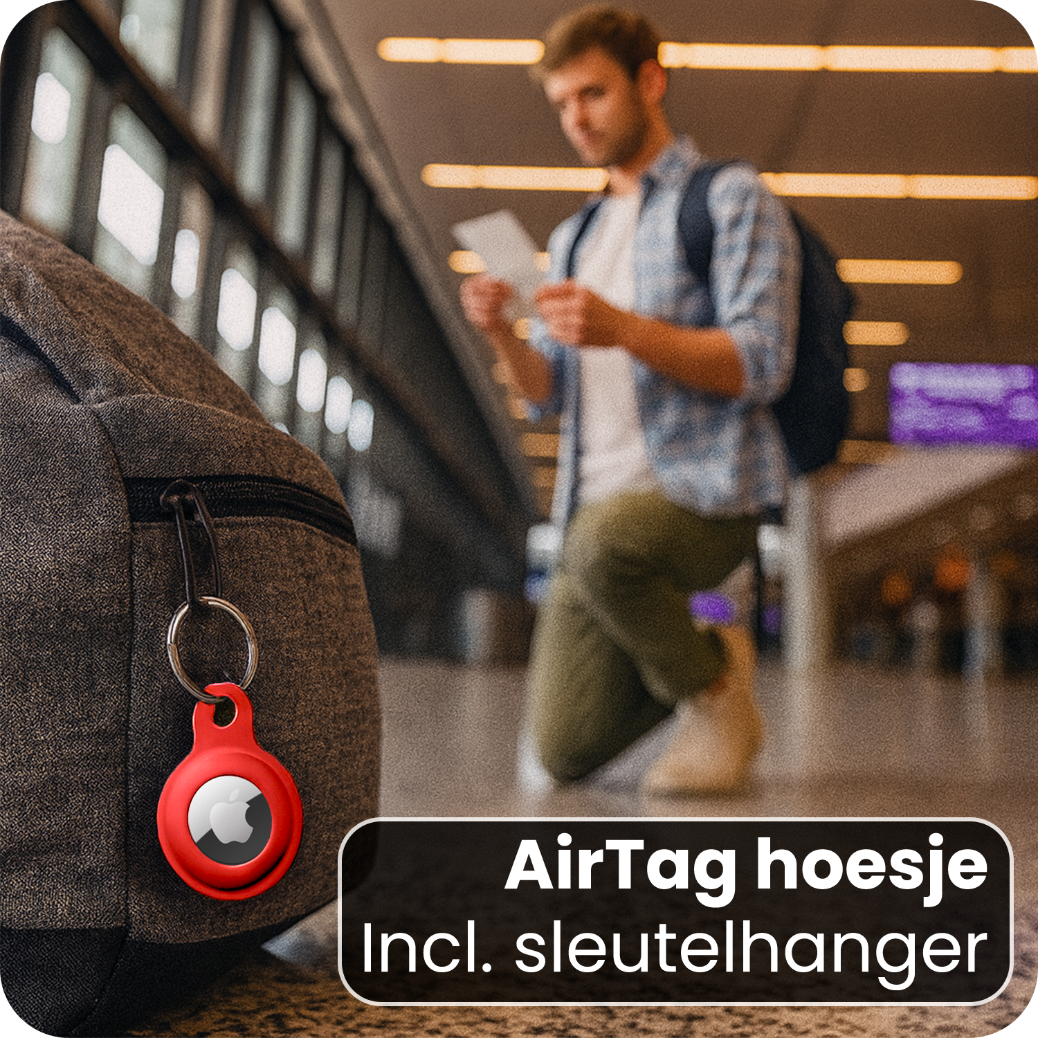 NoXx NoXx AirTag 2 Hoesje Siliconen - Rood