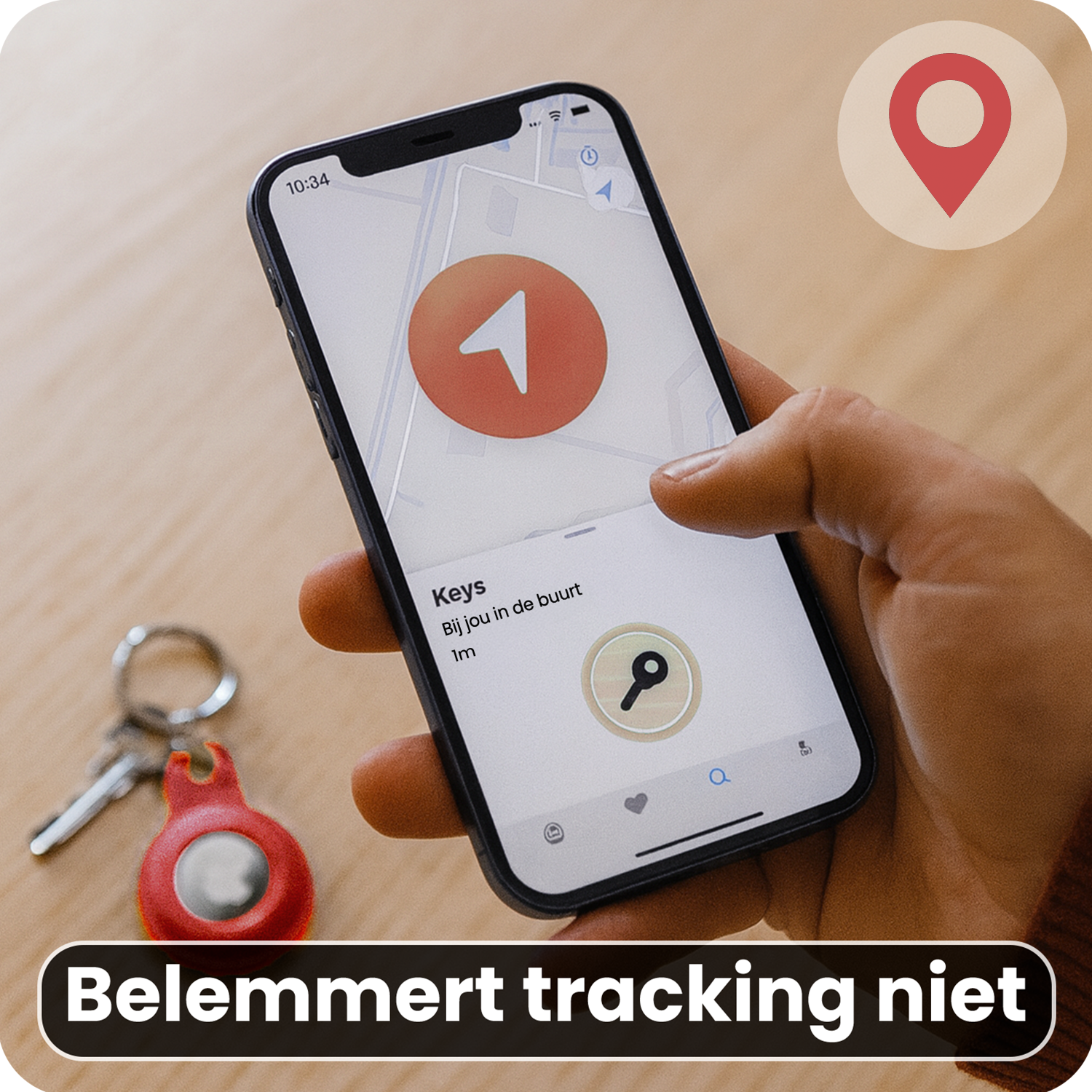 NoXx NoXx AirTag 2 Hoesje Siliconen - Rood