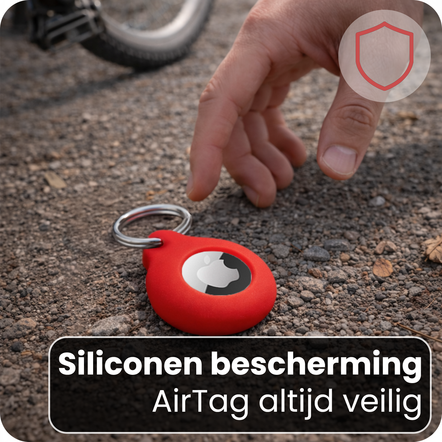 NoXx NoXx AirTag 2 Hoesje Siliconen - Rood - 4 PACK