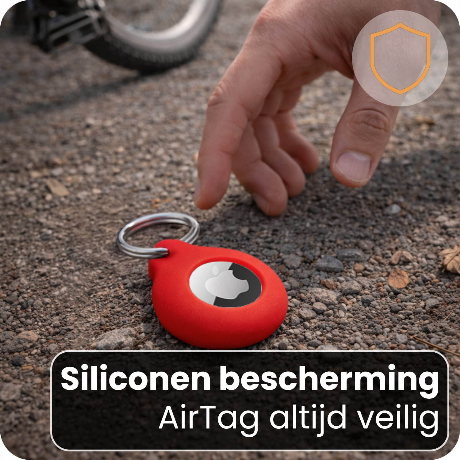 Nomfy Nomfy AirTag 2 Hoesje Siliconen - Rood