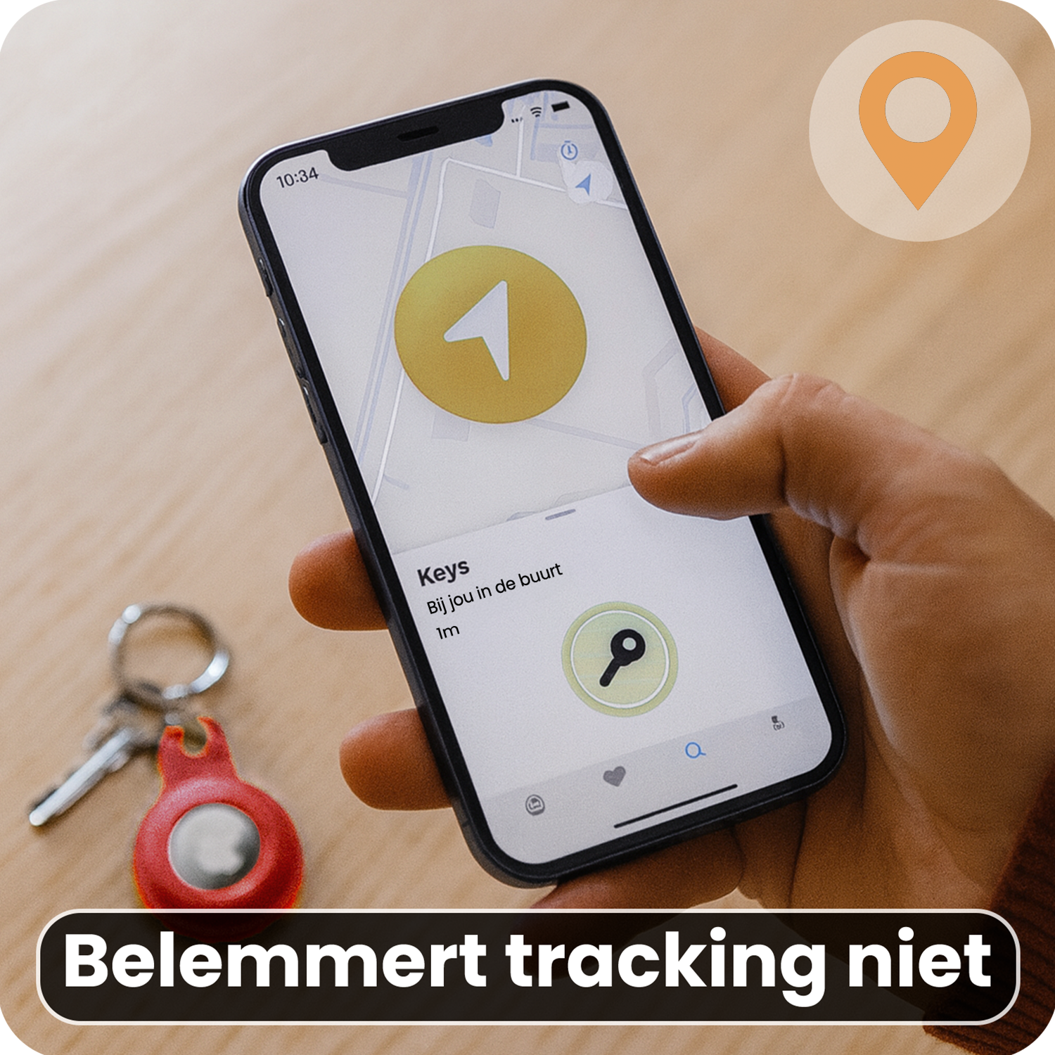 Nomfy Nomfy AirTag 2 Hoesje Siliconen - Rood