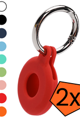 Nomfy Nomfy AirTag 2 Hoesje Siliconen - Rood - 2 PACK