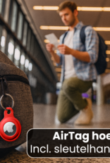 Nomfy Nomfy AirTag 2 Hoesje Siliconen - Rood - 2 PACK