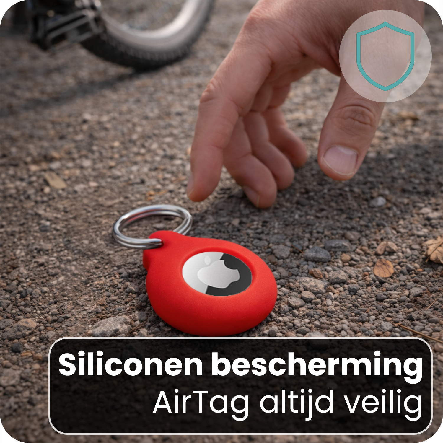 Forterra Forterra AirTag 2 Hoesje Siliconen - Rood