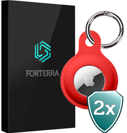 Forterra Forterra AirTag 2 Hoesje Siliconen - Rood - 2 PACK