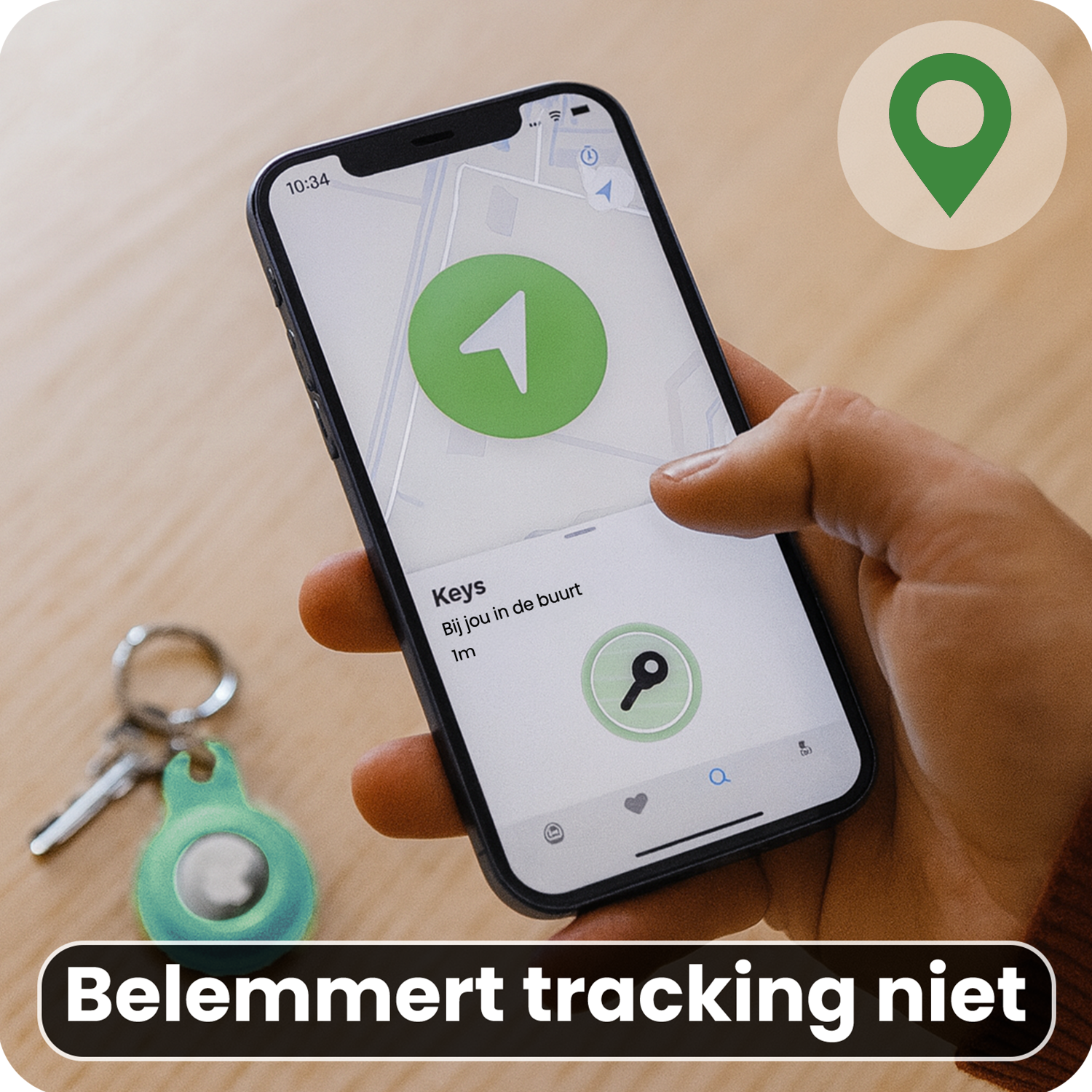 BASEY. BASEY. AirTag 2 Hoesje Siliconen - Turquoise