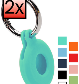 NoXx NoXx AirTag 2 Hoesje Siliconen - Turquoise - 2 PACK