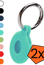 Nomfy Nomfy AirTag 2 Hoesje Siliconen - Turquoise - 2 PACK