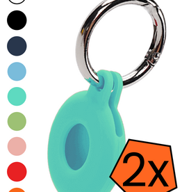 Nomfy Nomfy AirTag 2 Hoesje Siliconen - Turquoise - 2 PACK