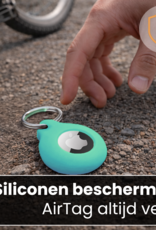 Nomfy Nomfy AirTag 2 Hoesje Siliconen - Turquoise - 4 PACK