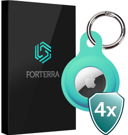 Forterra Forterra AirTag 2 Hoesje Siliconen - Turquoise - 4 PACK