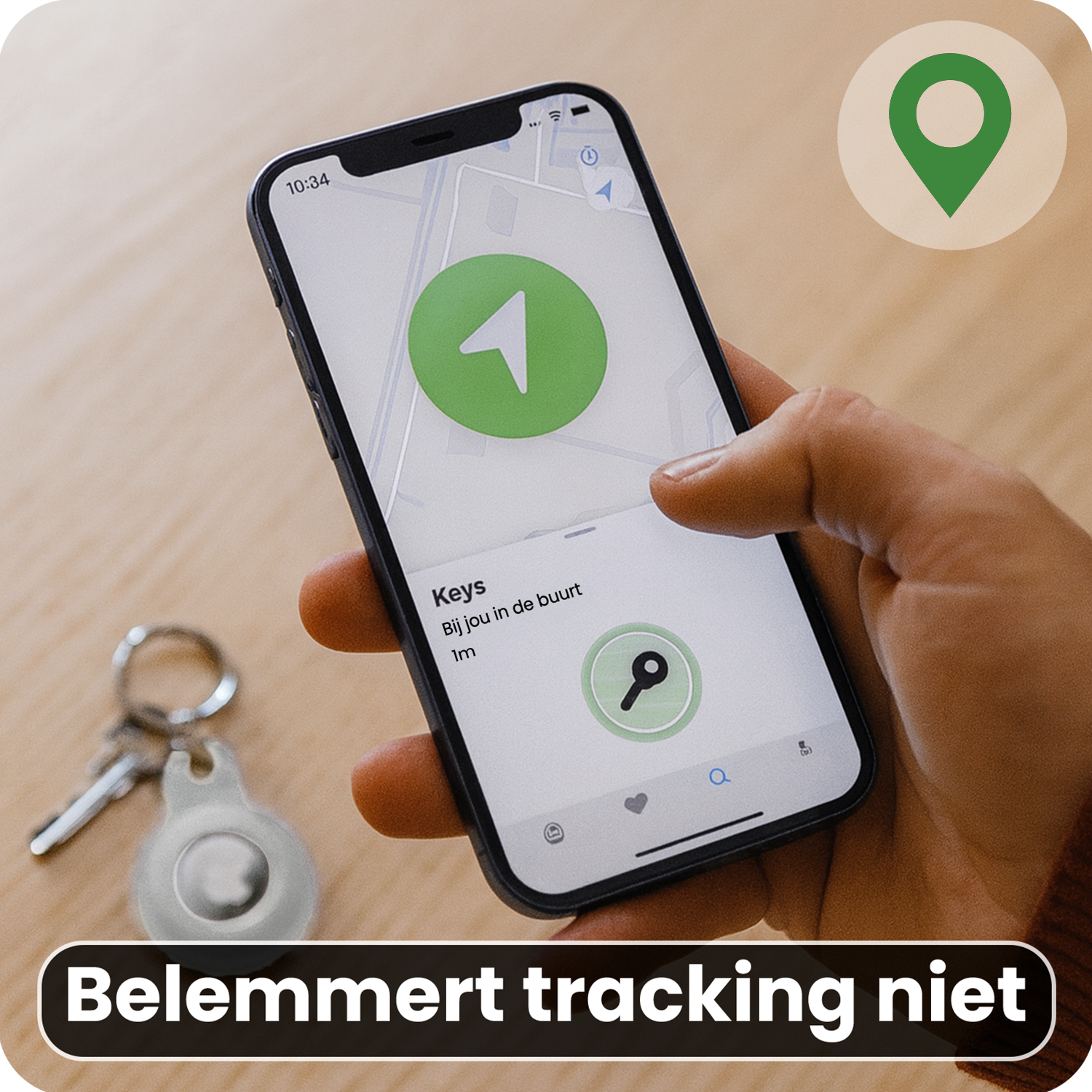 BASEY. BASEY. AirTag 2 Hoesje Siliconen - Wit