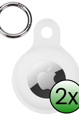 BASEY. BASEY. AirTag 2 Hoesje Siliconen - Wit - 2 PACK