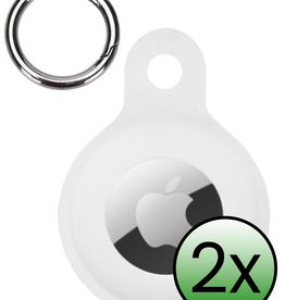 BASEY. BASEY. AirTag 2 Hoesje Siliconen - Wit - 2 PACK