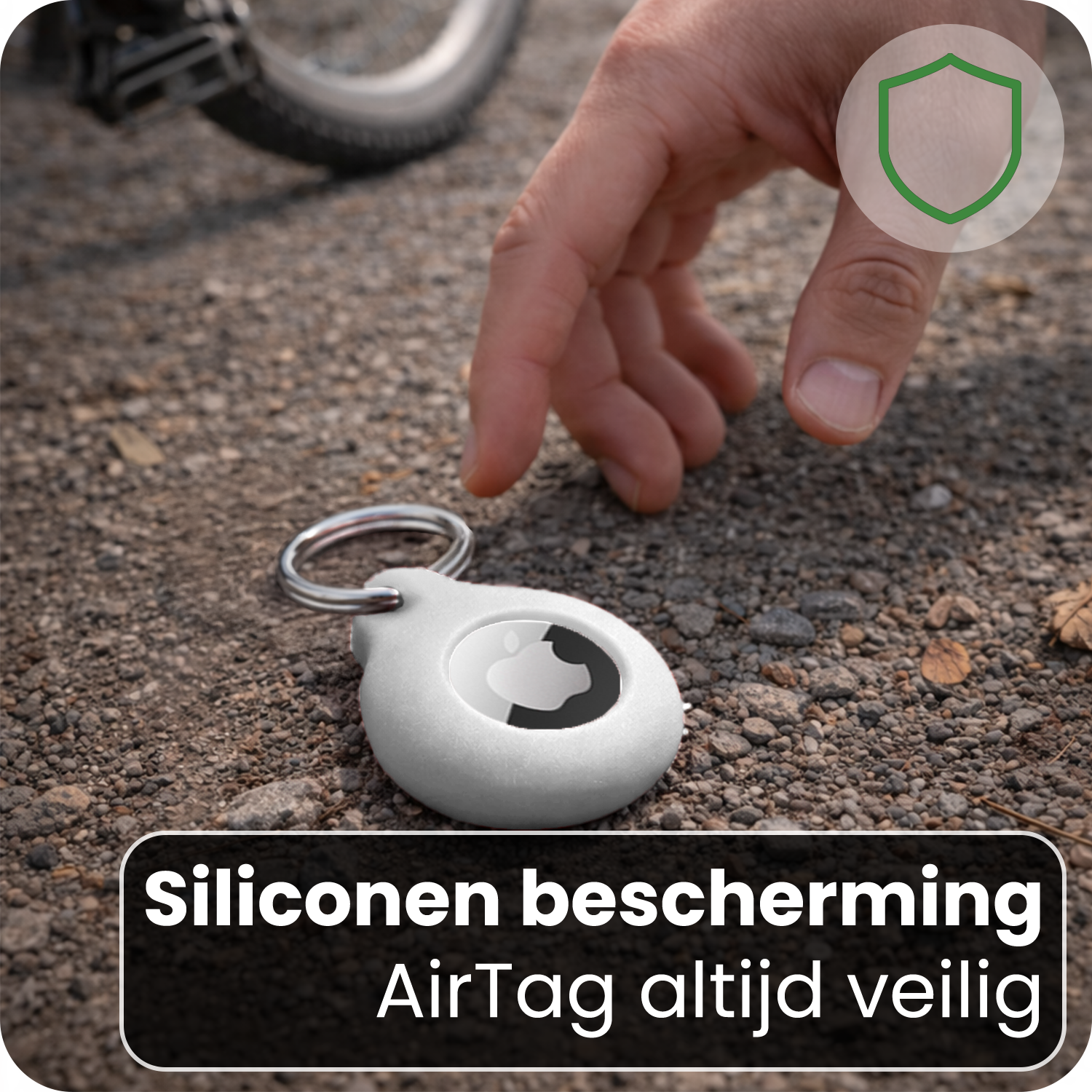 BASEY. BASEY. AirTag 2 Hoesje Siliconen - Wit - 2 PACK