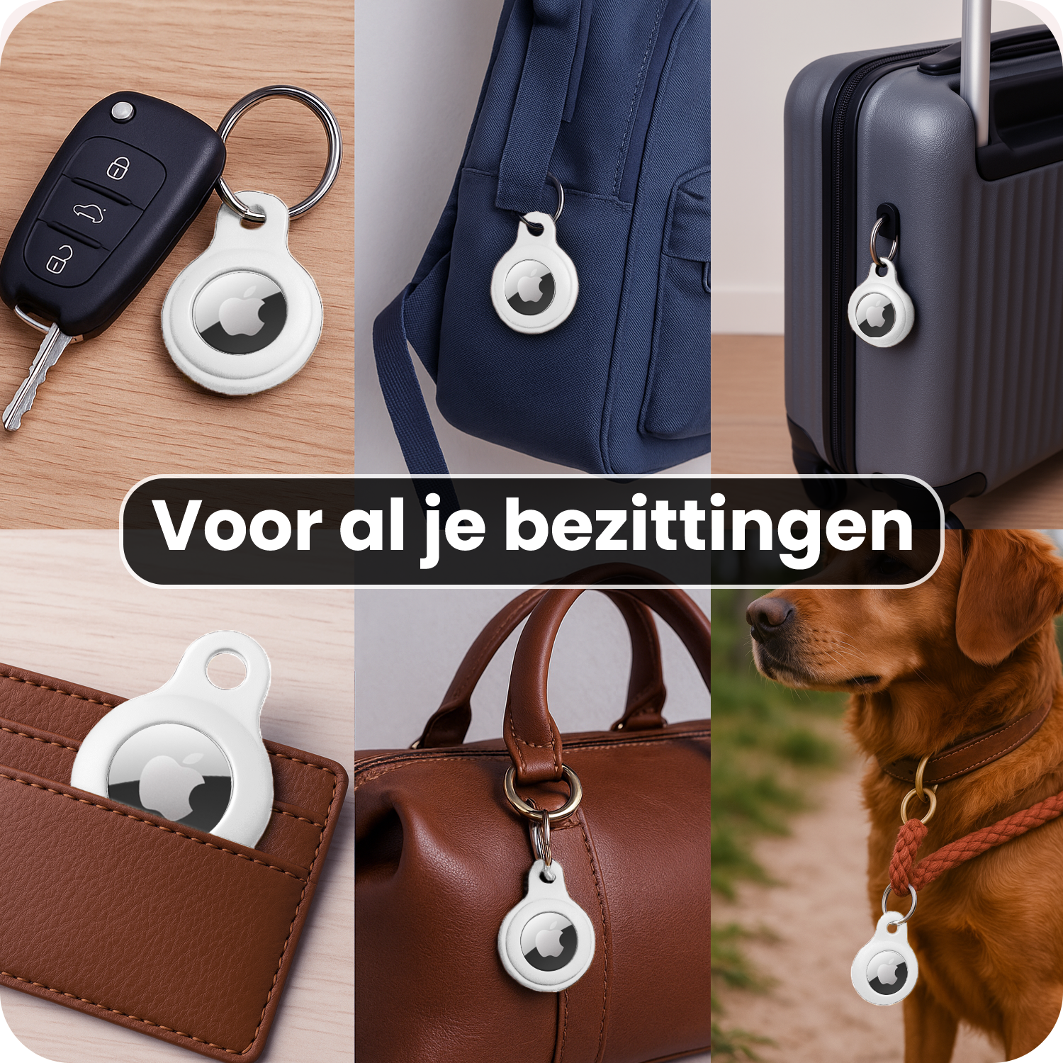 NoXx NoXx AirTag 2 Hoesje Siliconen - Wit