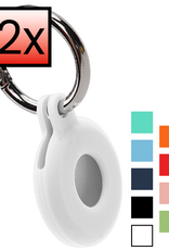 NoXx NoXx AirTag 2 Hoesje Siliconen - Wit - 2 PACK