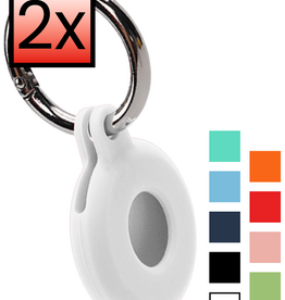 NoXx NoXx AirTag 2 Hoesje Siliconen - Wit - 2 PACK