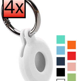 NoXx NoXx AirTag 2 Hoesje Siliconen - Wit - 4 PACK
