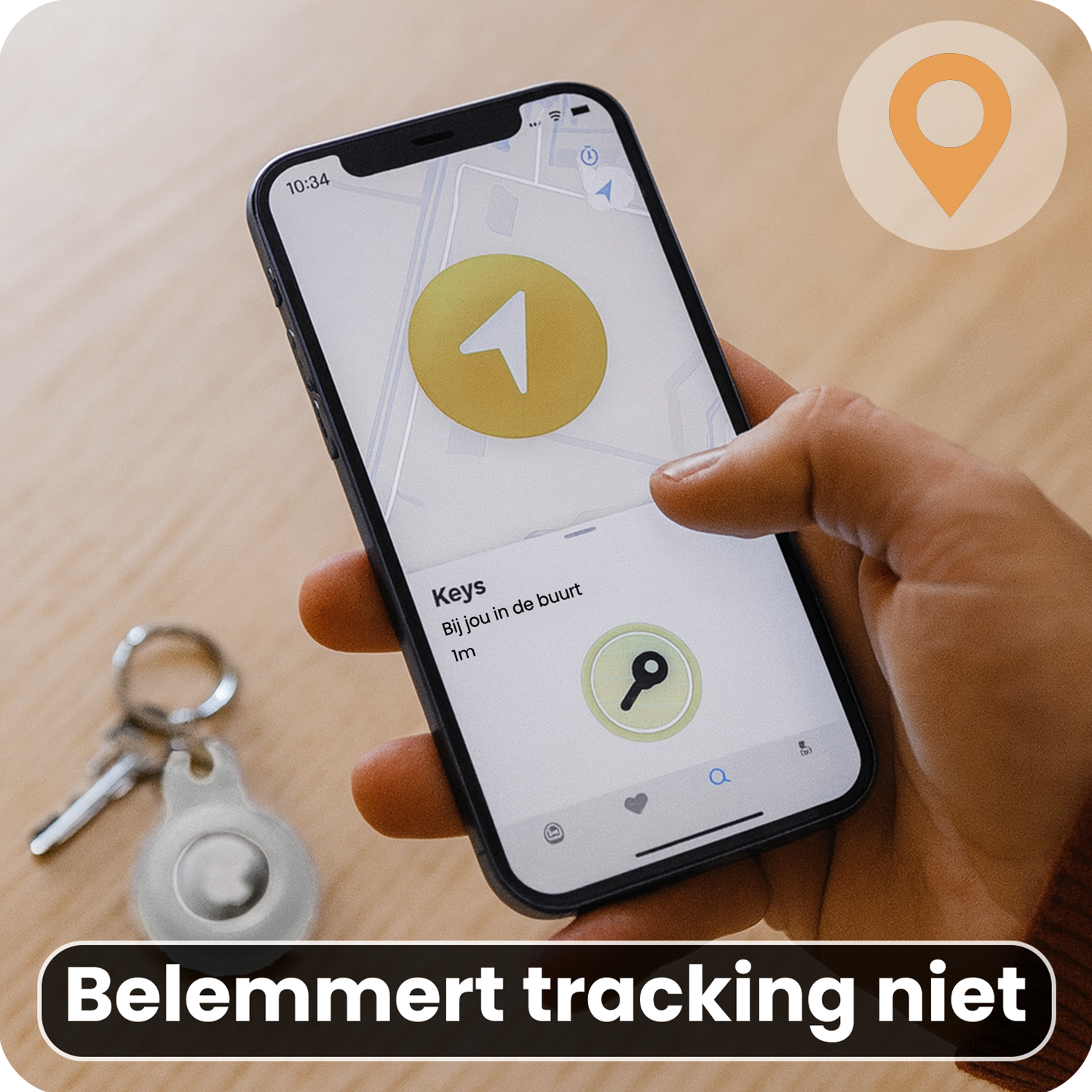 Nomfy Nomfy AirTag 2 Hoesje Siliconen - Wit