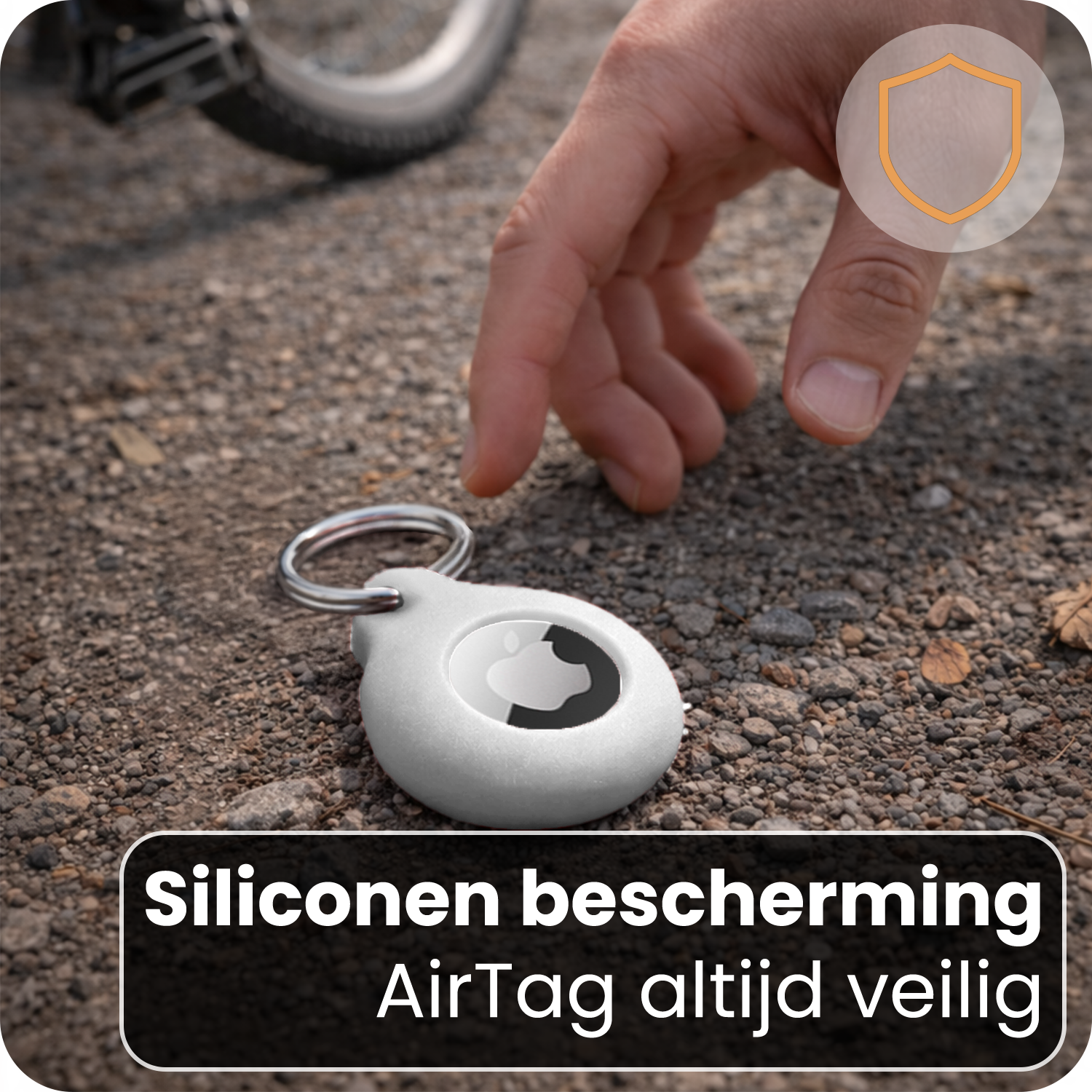 Nomfy Nomfy AirTag 2 Hoesje Siliconen - Wit - 2 PACK