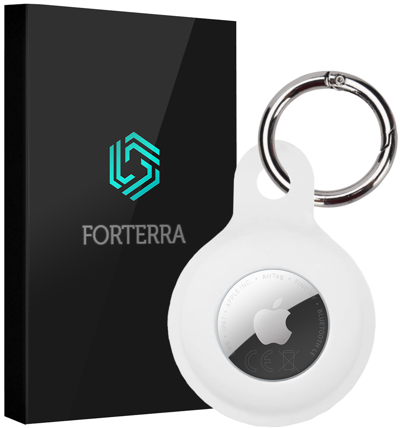 Forterra Forterra AirTag 2 Hoesje Siliconen - Wit