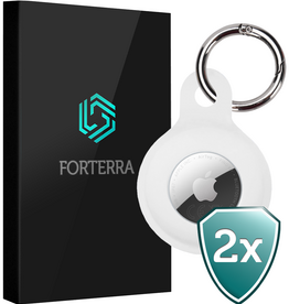 Forterra Forterra AirTag 2 Hoesje Siliconen - Wit - 2 PACK