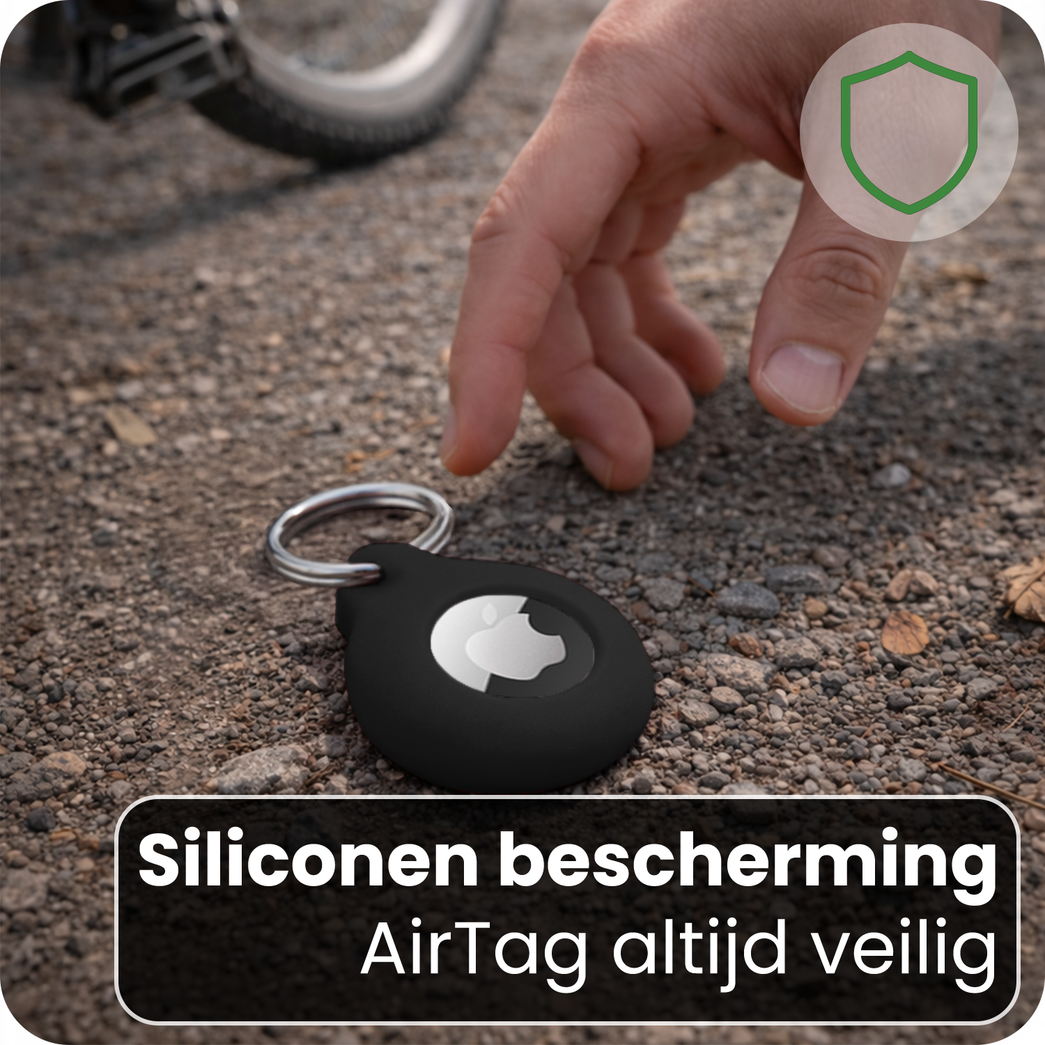 BASEY. BASEY. AirTag 2 Hoesje Siliconen - Zwart - 2 PACK