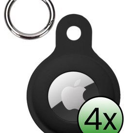 BASEY. BASEY. AirTag 2 Hoesje Siliconen - Zwart - 4 PACK