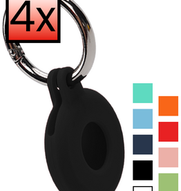 NoXx NoXx AirTag 2 Hoesje Siliconen - Zwart - 4 PACK