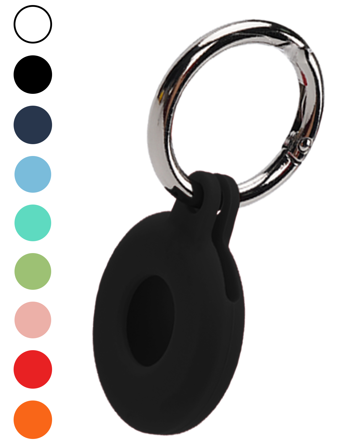 Nomfy Nomfy AirTag 2 Hoesje Siliconen - Zwart