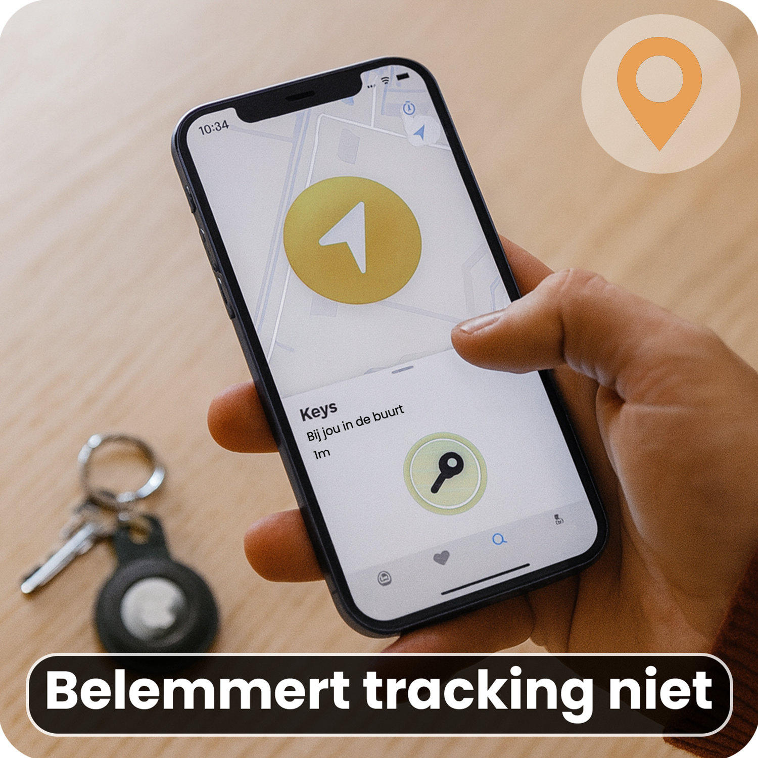 Nomfy Nomfy AirTag 2 Hoesje Siliconen - Zwart