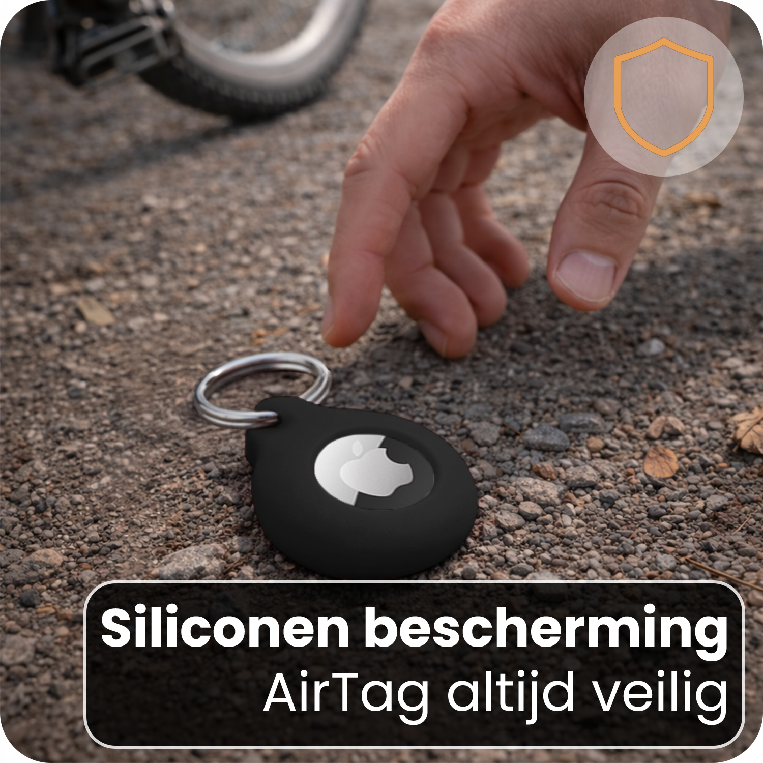 Nomfy Nomfy AirTag 2 Hoesje Siliconen - Zwart - 4 PACK