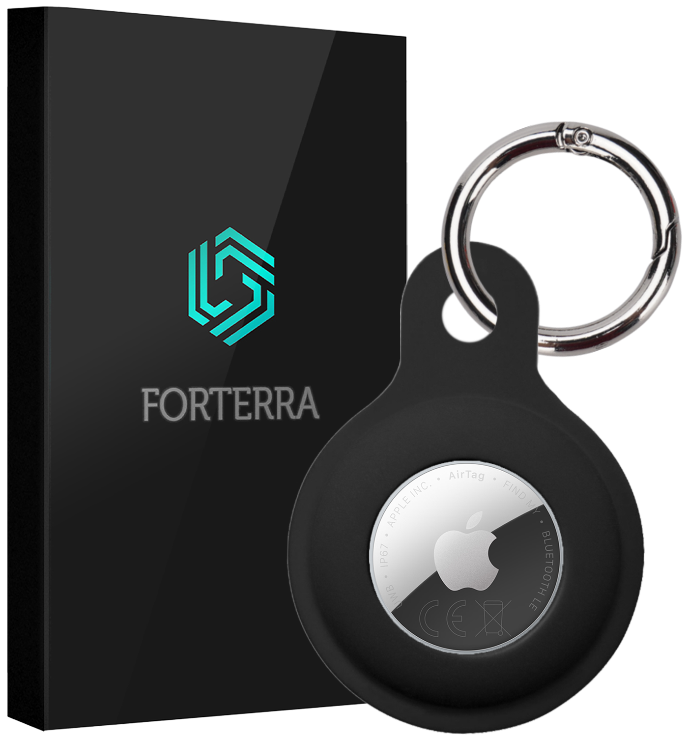 Forterra Forterra AirTag 2 Hoesje Siliconen - Zwart
