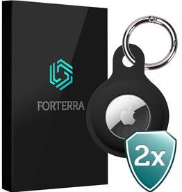 Forterra Forterra AirTag 2 Hoesje Siliconen - Zwart - 2 PACK