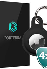 Forterra Forterra AirTag 2 Hoesje Siliconen - Zwart - 4 PACK