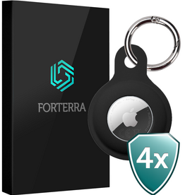 Forterra Forterra AirTag 2 Hoesje Siliconen - Zwart - 4 PACK