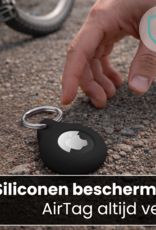 Forterra Forterra AirTag 2 Hoesje Siliconen - Zwart - 4 PACK