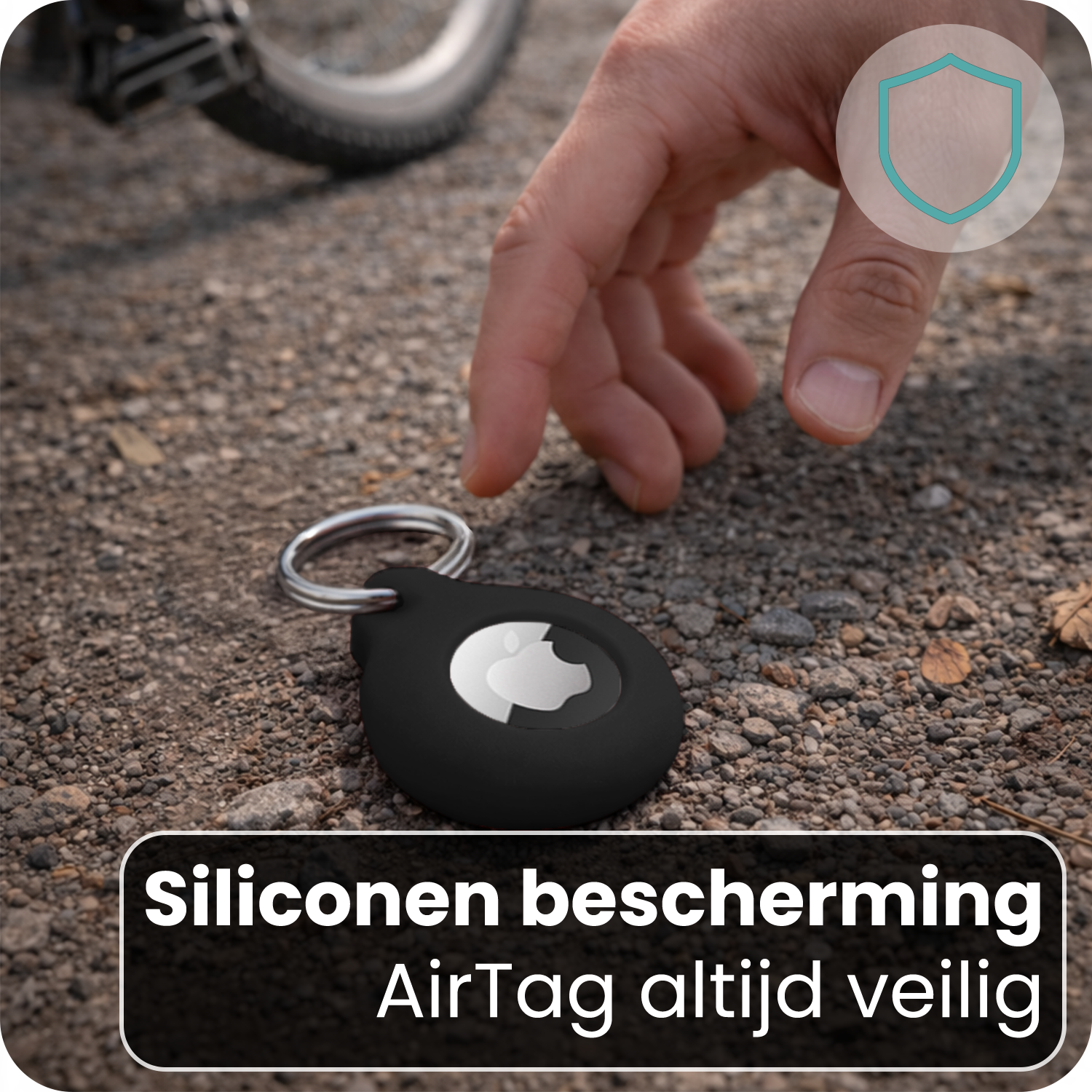 Forterra Forterra AirTag 2 Hoesje Siliconen - Zwart - 4 PACK