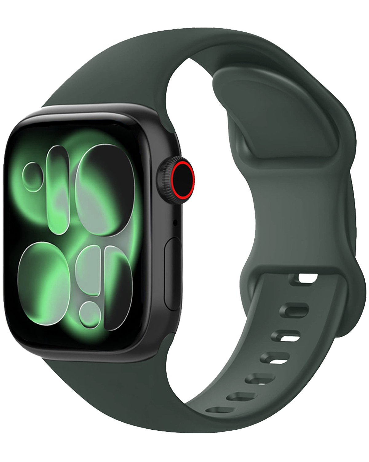 BASEY. BASEY. Apple Watch Bandje Siliconen Verstelbaar (42/44/45/46 mm) - Grijs