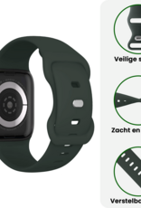 BASEY. BASEY. Apple Watch Bandje Siliconen Verstelbaar (42/44/45/46 mm) - Grijs